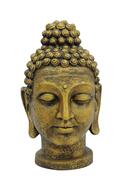 Buddhakopf, antik-gold, 75cm