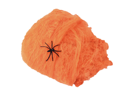 Halloween Spinnennetz orange 50g