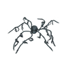 Halloween Spinne, animiert, 110x8cm