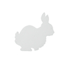 Silhouette Hase, weiß, 56cm