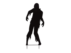 Silhouette Metall Zombie Mann, 135cm