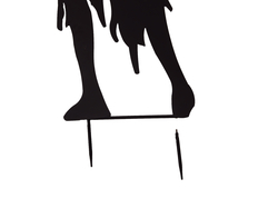 Silhouette Metall Zombie Frau, 135cm