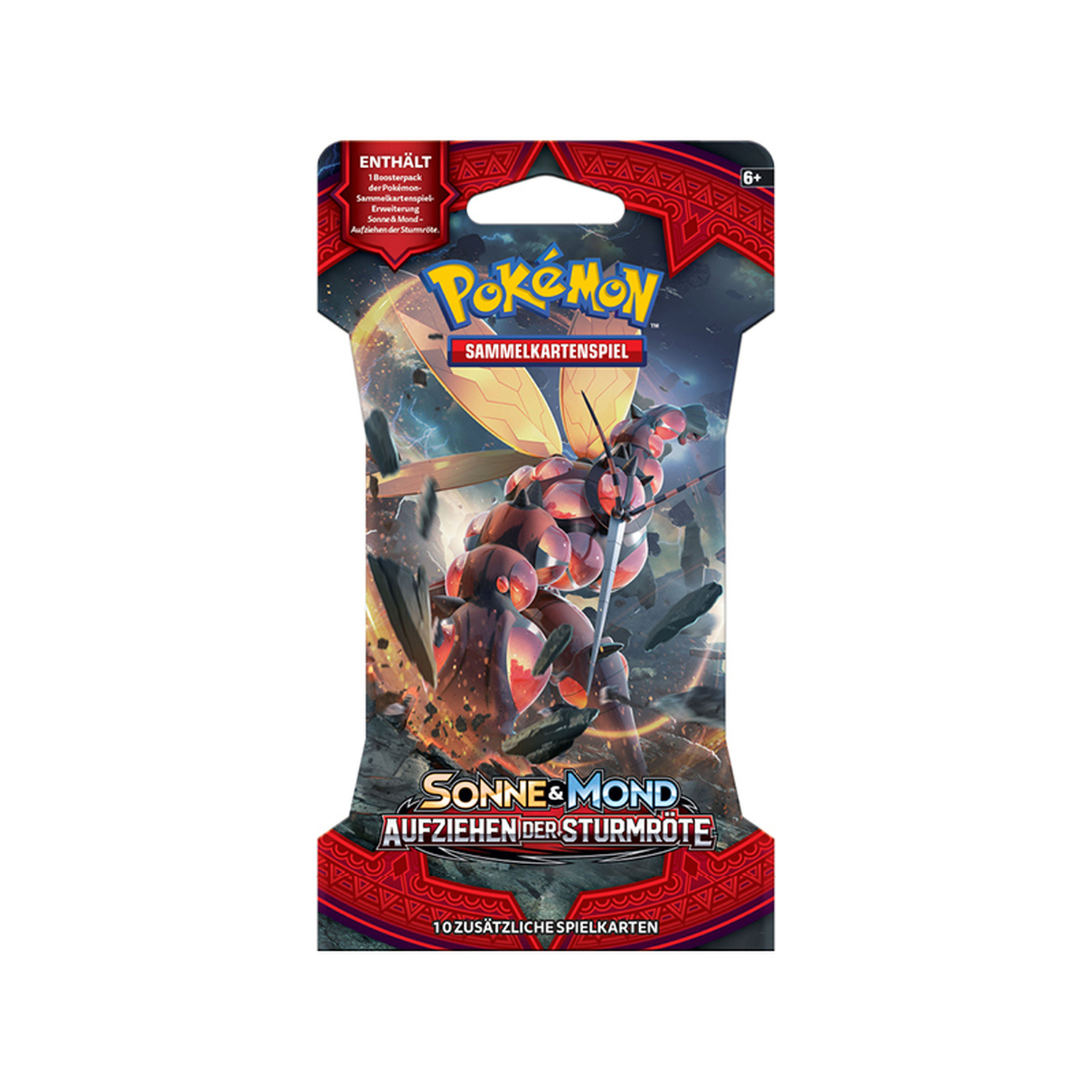 Pokémon Sonne & Mond 04 Aufziehen der Sturmröte Sleeved Booster 
