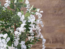 Goldregenbaum, Kunstpflanze, weiß, 180cm