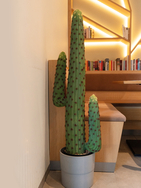 Mexikanischer Kaktus, Kunstpflanze, grün, 117cm