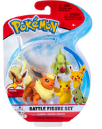 Pokémon - Battle Figure Set - Pikachu, Larvatar & Flamara