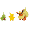 Pokémon - Battle Figure Set - Pikachu, Larvatar & Flamara