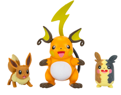 Pokémon - Battle Figure Set - Raichu, Morpeko (Pappsattmuster) & Evoli