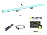 Set 5x LED PR-100/32 Pixel DMX Rail + Madrix Software