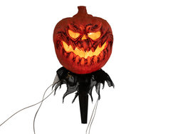 Halloween Kürbisse mit Erdspieß, 3er-Set, 39cm