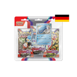Pokemon Karten Karmesin & Purpur SV1DE 3-Pack Blister - Heerashai (deutsch)
