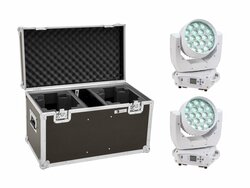 Set 2x LED TMH-X4 Moving-Head Wash Zoom ws + EU Case