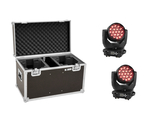 Set 2x LED TMH-X4 Moving-Head Wash Zoom + EU Case