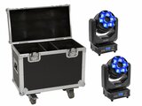 Set 2x LED TMH-H240 Beam/Wash/Flowereffekt + Case