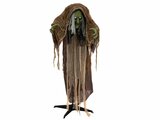 Halloween Figur Hexe buckelig, animiert, 145cm
