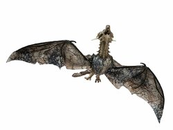 Halloween Flying Dragon, animiert, braun, 120cm