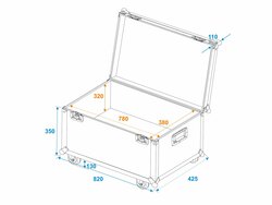 Universal-Transport-Case 80x40cm mit Rollen