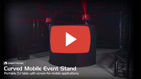 Curved Mobile Event Stand