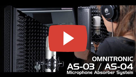 AS-04 Tisch-Mikrofon-Absorbersystem, faltbar inkl. Tripod
