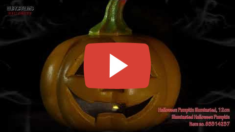 Halloween Kürbis, beleuchtet, 12cm