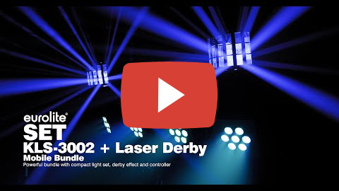 Set LED KLS-3002 + Laser Derby Mobile Bundle