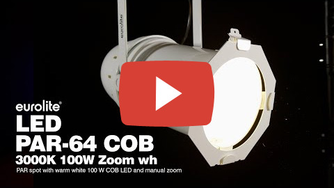 LED PAR-64 COB 3000K 100W Zoom ws